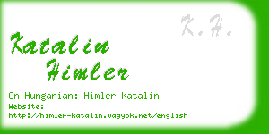katalin himler business card